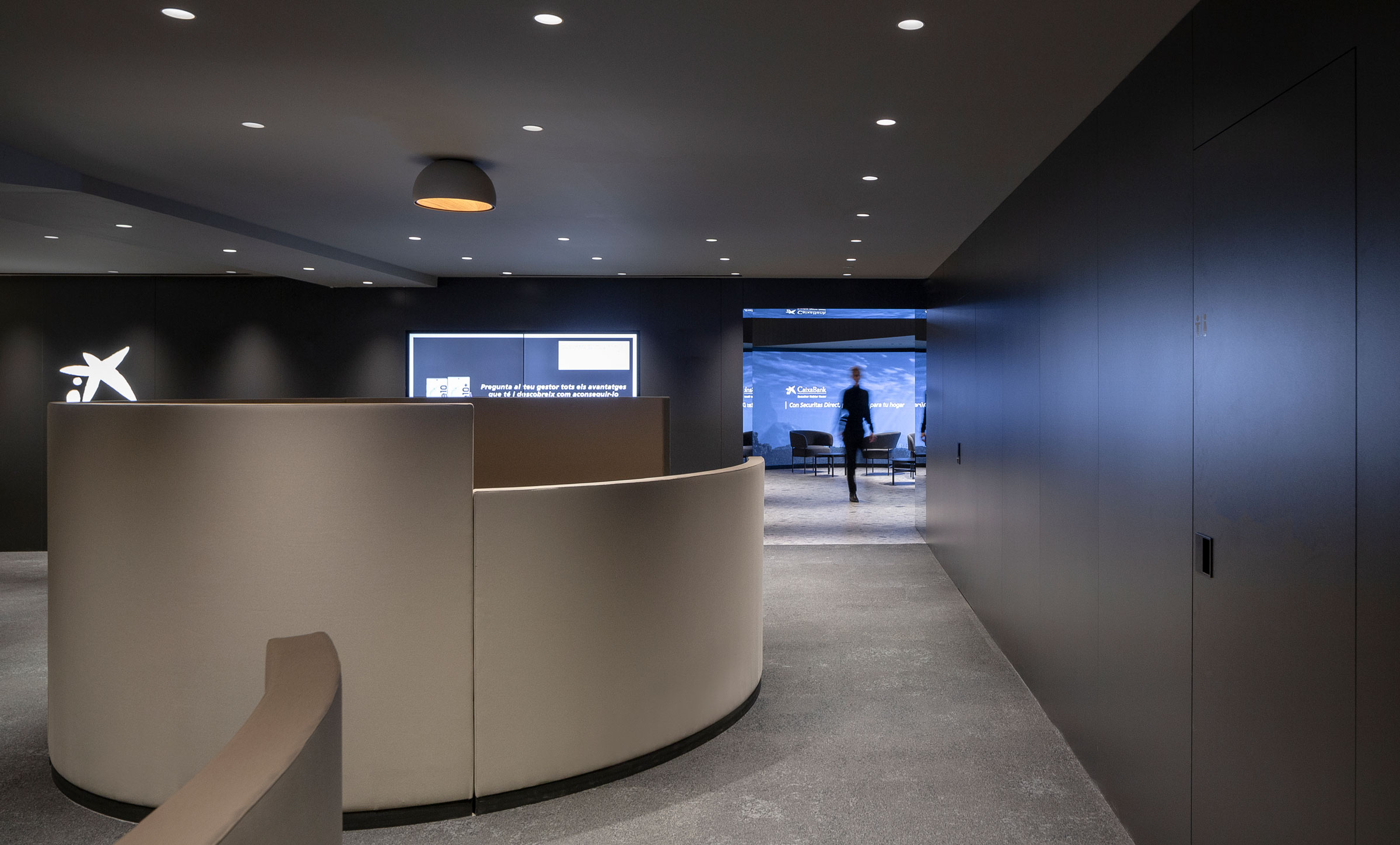 Vibia The Edit - Duo ceiling lamps brighten a financial centre in Barcelona