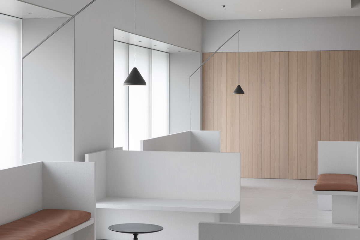 Vibia The Edit - North Floor Pendants illuminate dental clinic