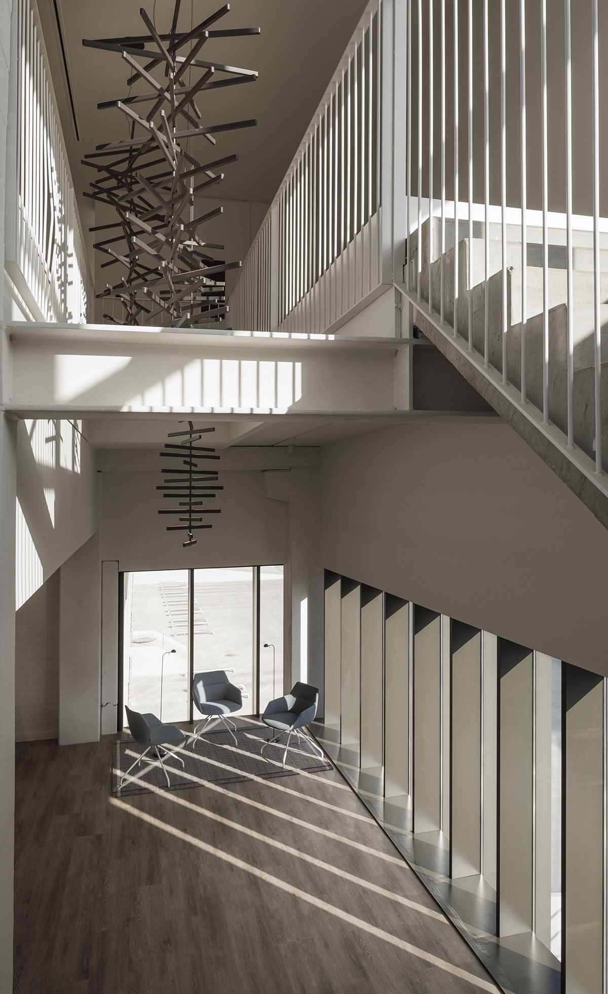 Vibia The Edit - Elevated stairwell lighting - Rhythm