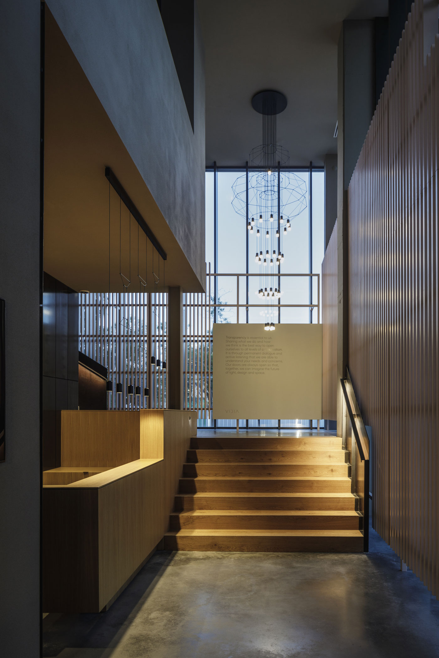 Vibia The Edit - Elevated stairwell lighting - Rhythm