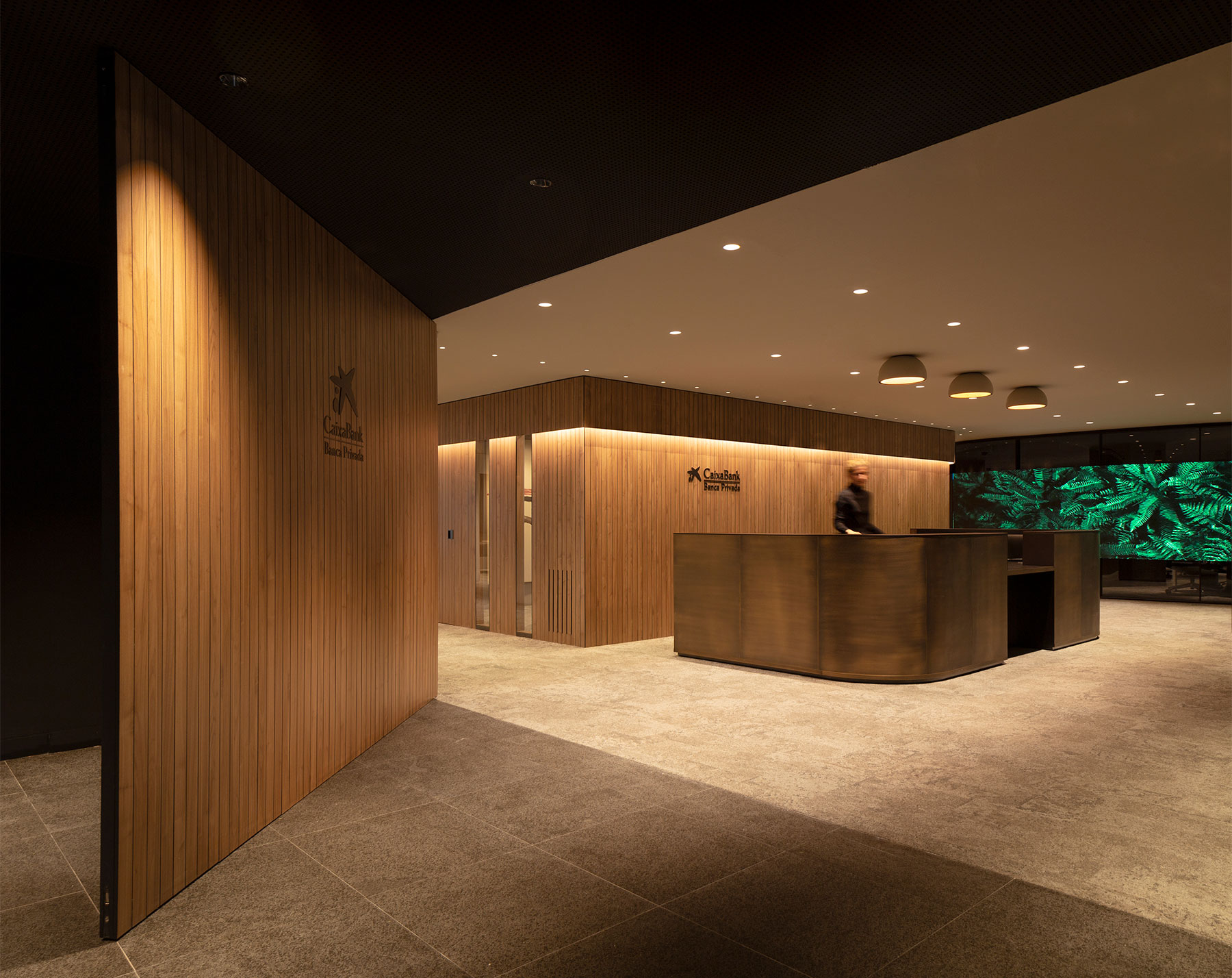 Vibia The Edit - Duo ceiling lamps brighten a financial centre in Barcelona