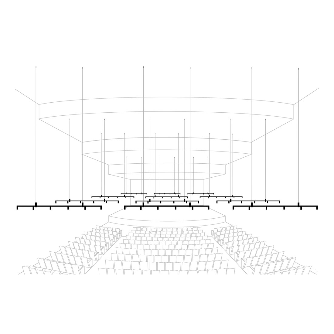 Vibia The Edit - Nexum redefines the chandelier as an architectural lighting system